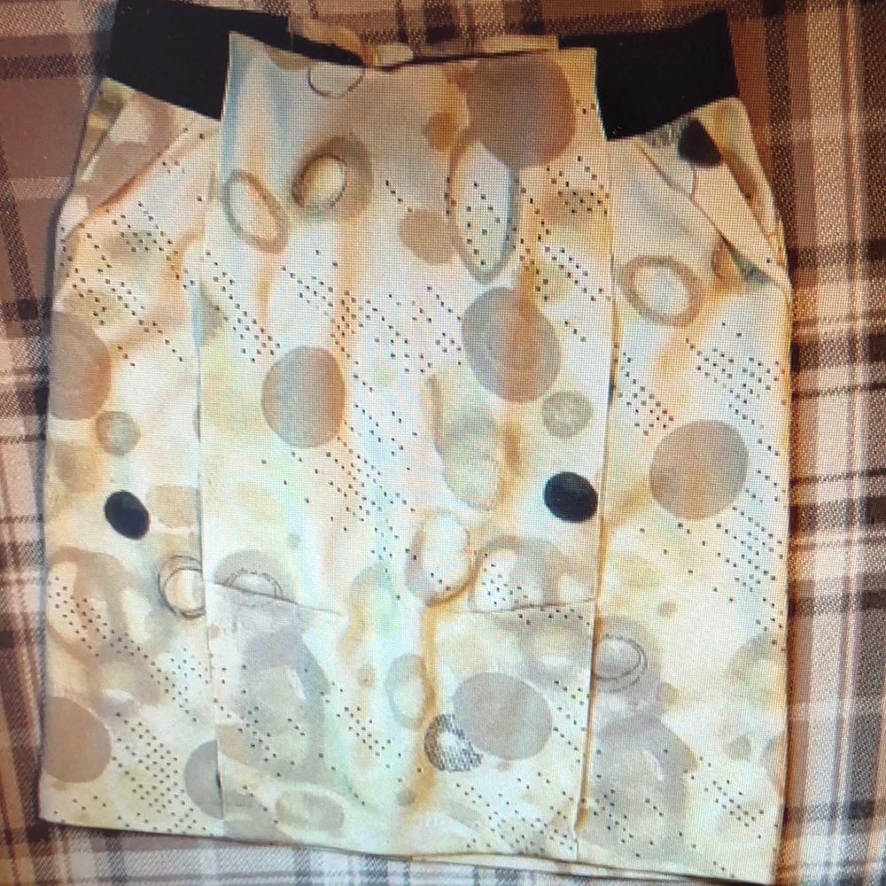 Elegant Cream and Black Women's Skirt